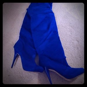 Royal Blue Michael Antonio Over-the-Knee Boots